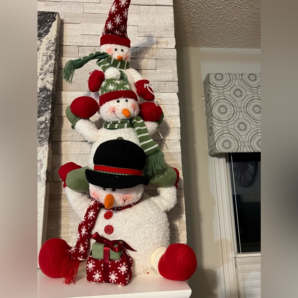 27”tall Stuffed and stacked on top of each other